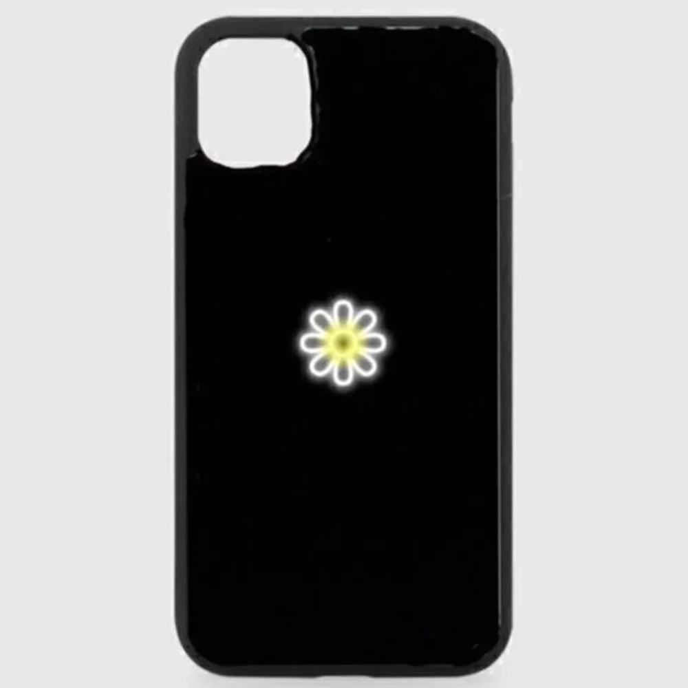 Black Neon Daisy phone Case